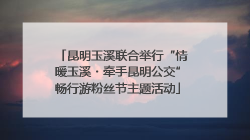 昆明玉溪联合举行“情暖玉溪・牵手昆明公交”畅行游粉丝节主题活动