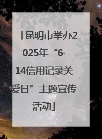 昆明市举办2025年“6·14信用记录关爱日”主题宣传活动