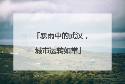暴雨中的武汉，城市运转如常
