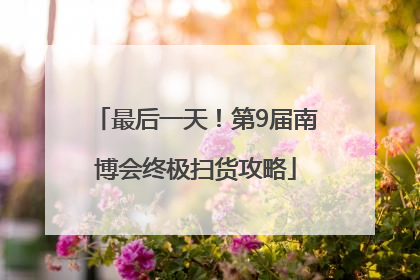 最后一天！第9届南博会终极扫货攻略