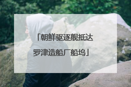 朝鲜驱逐舰抵达罗津造船厂船坞