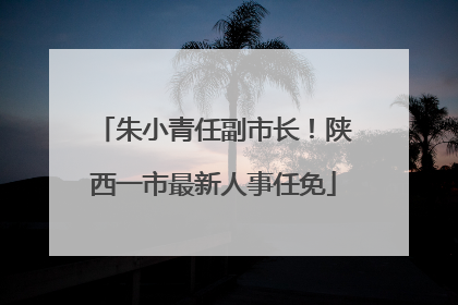 朱小青任副市长！陕西一市最新人事任免