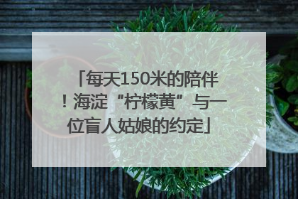 每天150米的陪伴！海淀“柠檬黄”与一位盲人姑娘的约定