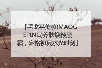 毛戈平美妆(MAOGEPING)养肤焕颜黑霜，定格初夏水光时刻