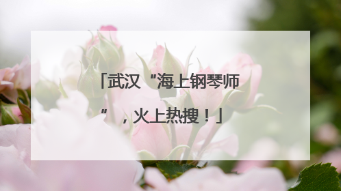 武汉“海上钢琴师”，火上热搜！