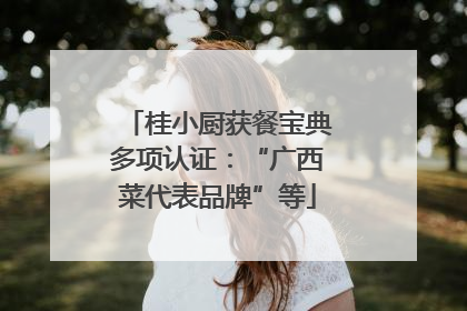 桂小厨获餐宝典多项认证：“广西菜代表品牌”等