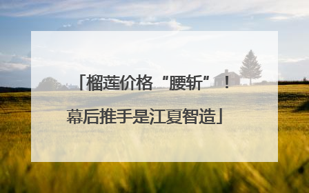 榴莲价格“腰斩”！幕后推手是江夏智造