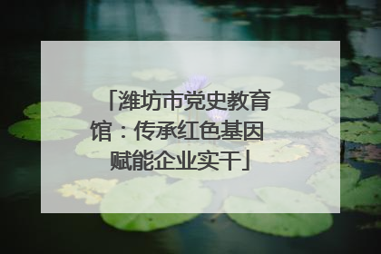 潍坊市党史教育馆：传承红色基因 赋能企业实干