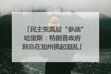 民主党高层“参战” 哈里斯：特朗普政府刻意在加州挑起混乱