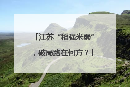 江苏“稻强米弱”，破局路在何方？