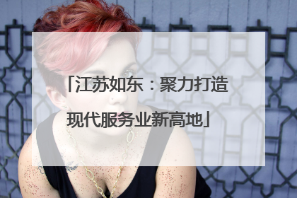 江苏如东：聚力打造现代服务业新高地