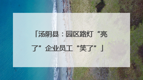汤阴县：园区路灯“亮了”企业员工“笑了”