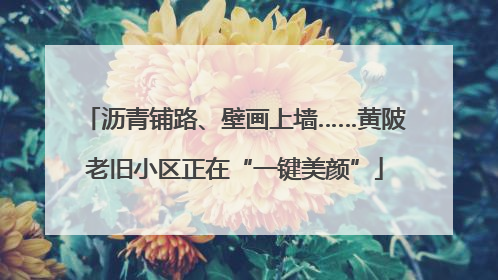 沥青铺路、壁画上墙……黄陂老旧小区正在“一键美颜”