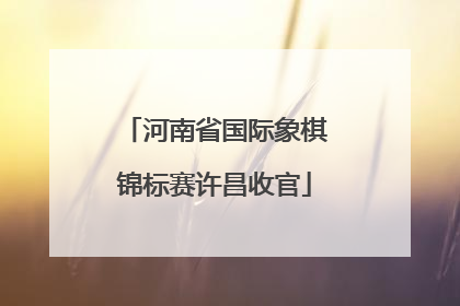 河南省国际象棋锦标赛许昌收官