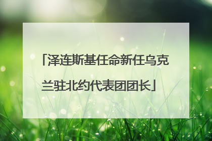 泽连斯基任命新任乌克兰驻北约代表团团长
