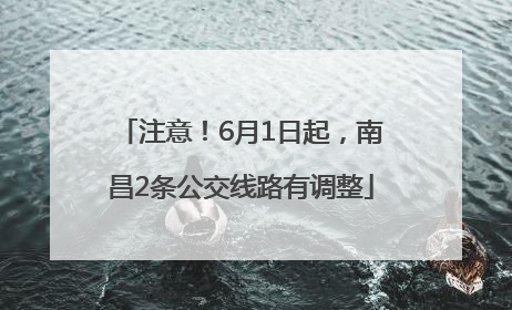 注意！6月1日起，南昌2条公交线路有调整