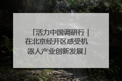 活力中国调研行｜在北京经开区感受机器人产业创新发展