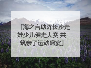 海之言助阵长沙走娃少儿健走大赛 共筑亲子运动盛宴