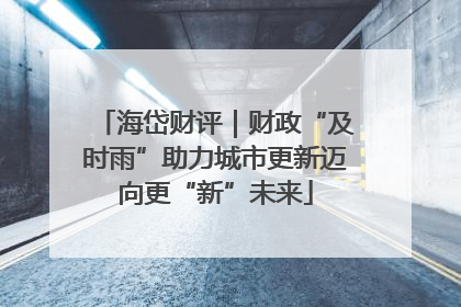 海岱财评｜财政“及时雨”助力城市更新迈向更“新”未来