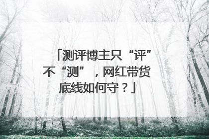 测评博主只“评”不“测”，网红带货底线如何守？