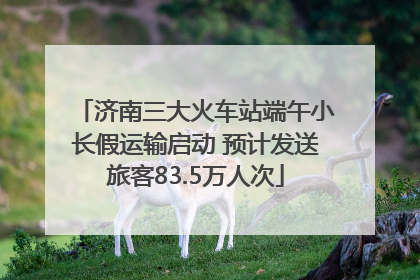 济南三大火车站端午小长假运输启动 预计发送旅客83.5万人次