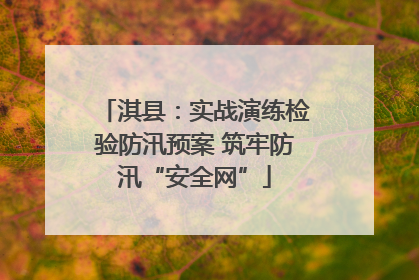 淇县：实战演练检验防汛预案 筑牢防汛“安全网”