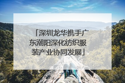深圳龙华携手广东潮阳深化纺织服装产业协同发展