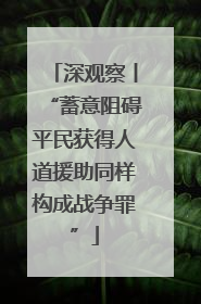 深观察丨“蓄意阻碍平民获得人道援助同样构成战争罪”