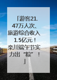 游客21.47万人次、旅游综合收入1.5亿元！栾川端午节实力出“粽”！
