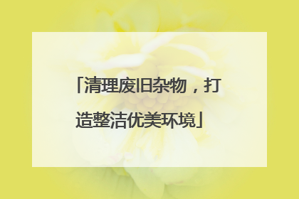 清理废旧杂物，打造整洁优美环境