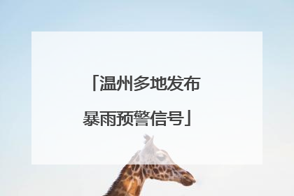 温州多地发布暴雨预警信号