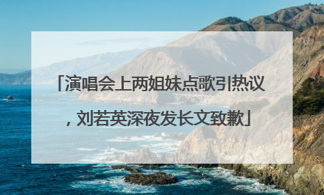 演唱会上两姐妹点歌引热议，刘若英深夜发长文致歉