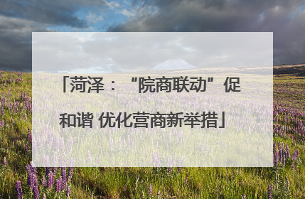 菏泽：“院商联动”促和谐 优化营商新举措