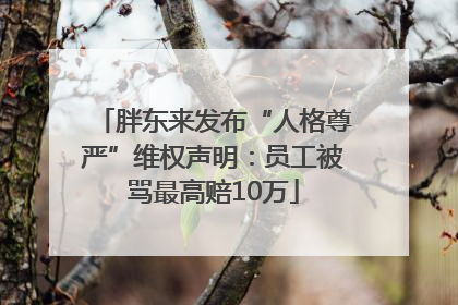 胖东来发布“人格尊严”维权声明：员工被骂最高赔10万