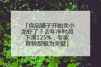 良品铺子开始卖小龙虾了？去年净利润下滑125%，专家称转型极为关键