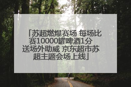 苏超燃爆赛场 每场比赛10000罐啤酒1分送场外助威 京东超市苏超主题会场上线