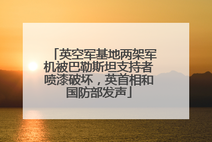 英空军基地两架军机被巴勒斯坦支持者喷漆破坏，英首相和国防部发声