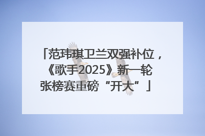 范玮琪卫兰双强补位，《歌手2025》新一轮张榜赛重磅“开大”