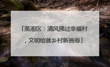 蒸湘区：清风拂过幸福村，文明绘就乡村新画卷