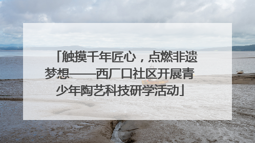 触摸千年匠心，点燃非遗梦想——西厂口社区开展青少年陶艺科技研学活动