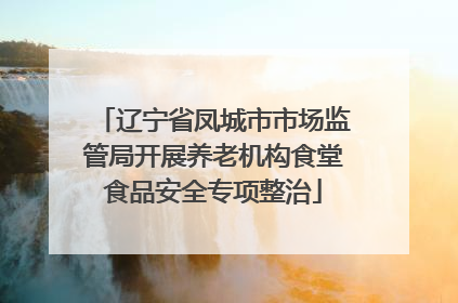 辽宁省凤城市市场监管局开展养老机构食堂食品安全专项整治