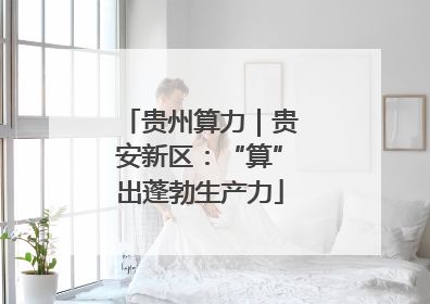 贵州算力｜贵安新区：“算”出蓬勃生产力