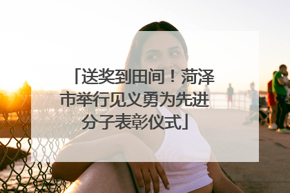 送奖到田间！菏泽市举行见义勇为先进分子表彰仪式