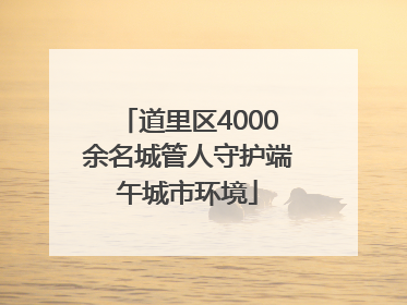 道里区4000余名城管人守护端午城市环境
