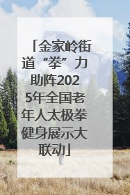 金家岭街道“拳”力助阵2025年全国老年人太极拳健身展示大联动