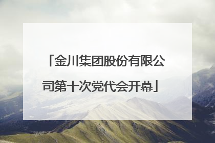金川集团股份有限公司第十次党代会开幕