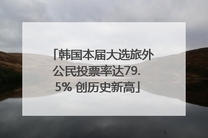 韩国本届大选旅外公民投票率达79.5% 创历史新高