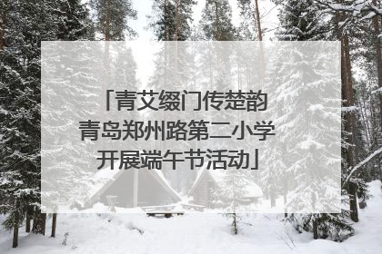 青艾缀门传楚韵 青岛郑州路第二小学开展端午节活动
