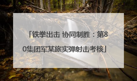 铁拳出击 协同制胜：第80集团军某旅实弹射击考核