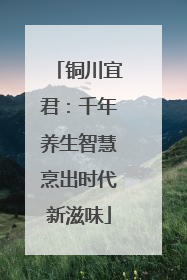 铜川宜君：千年养生智慧烹出时代新滋味